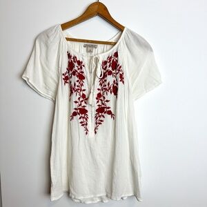 Lucky Brand White Floral Blouse